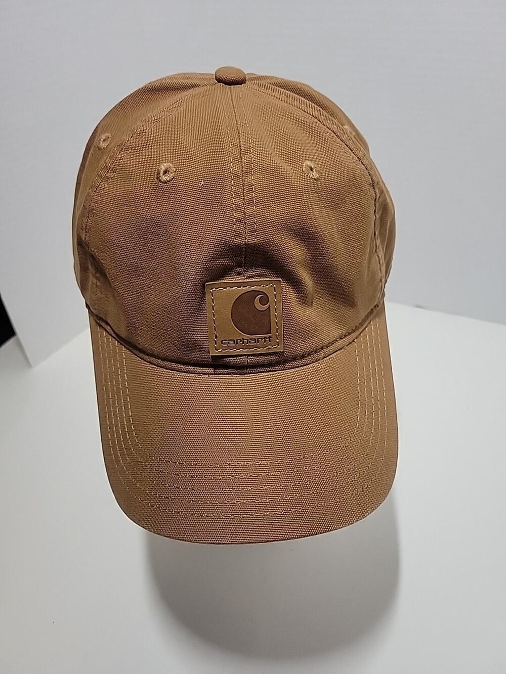 Carhartt canvas cap baseball hat sweat wicking AHO289 Mens one Size Khaki EUC